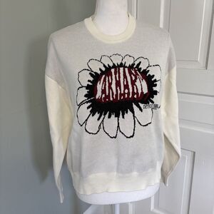 Carhartt WIP w' Pixel Flower Sweater Wax‎ Cream Size Small NWOT